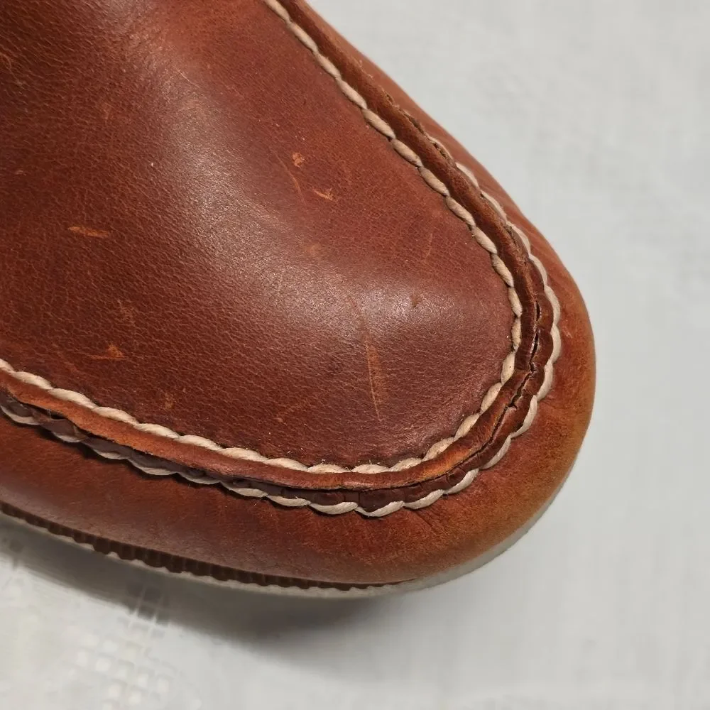 Sperry Top Sider Brown Genuine Leather Boat Shoes Men's 10 Casual Comfort Yacht